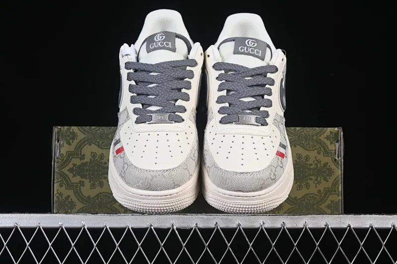All categories Nk Air Force 1 Air Force series Nk Air Force 1 Low Air Force low top Nike Air Force 1'07 Low Dior joint pattern beige gray red Air Force 1 low top casual sneakers MZ9588-808